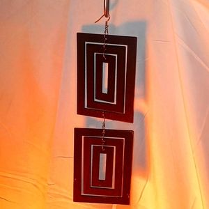 Optical illusion dangle earrings